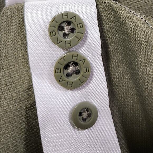 Habit Men’s Green Long-Sleeve Button-Up Pocketed Vented 40+ Solar Factor Size M - Picture 11 of 11